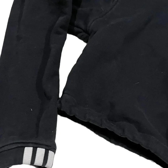 Adidas Originals Black Cropped 1/2 Zip Sweatshirt M - Picture 2 of 4